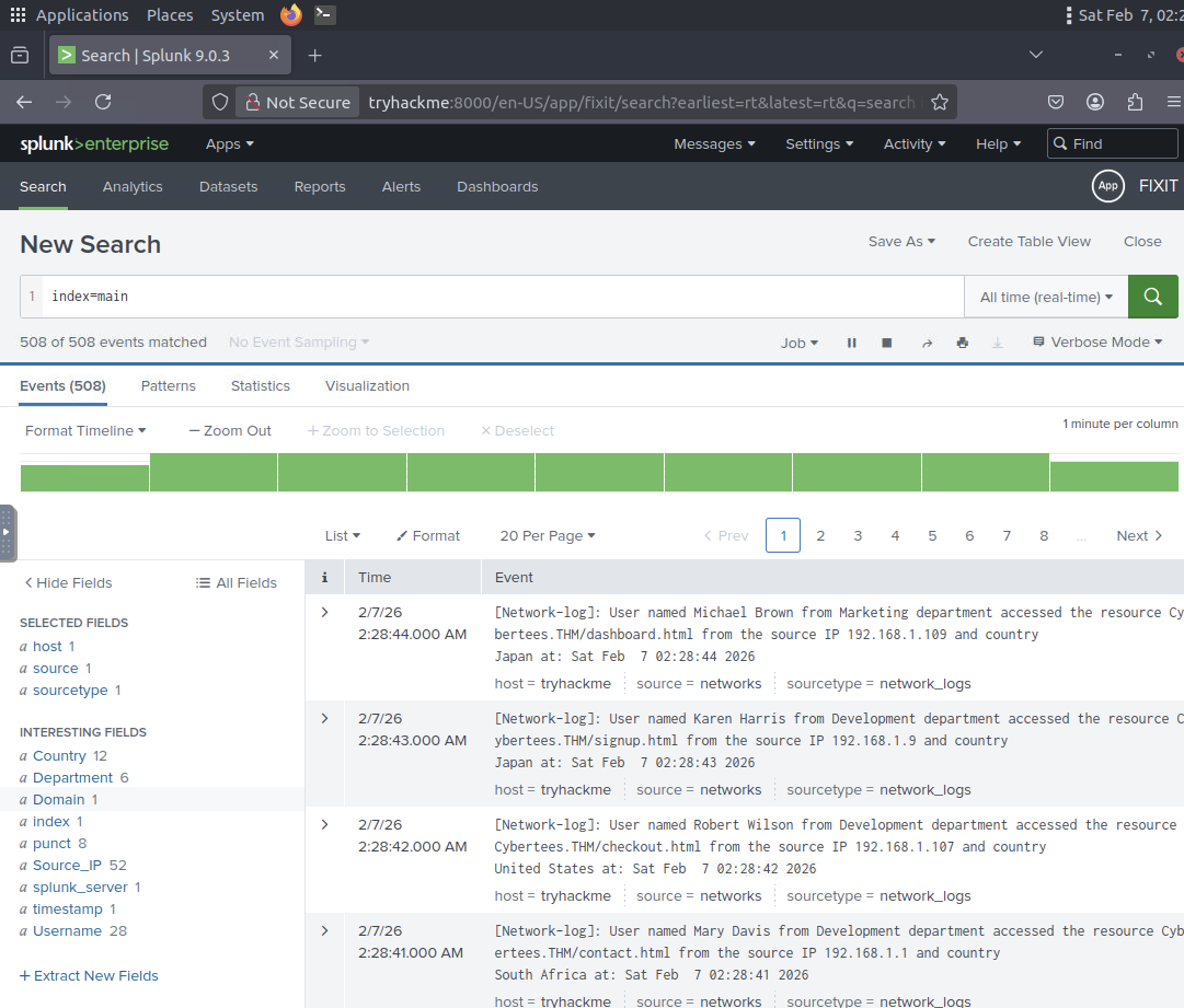 Extracted fields validation